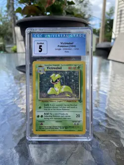 Pokemon Victreebel Holo Rare Jungle Card 14/64 WOTC Graded CGC 5 Vintage - Image 1