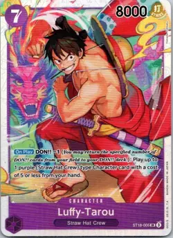 Luffy Tarou ST18-005 SR ONE PIECE Card Game NM Purple Starter Deck 18 NM - Image 1