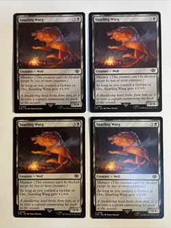 4x Mtg Lord Of The Rings Snarling Warg NM Magic The Gathering - Image 1