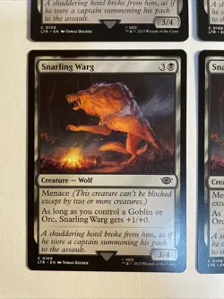 4x Mtg Lord Of The Rings Snarling Warg NM Magic The Gathering - Image 2