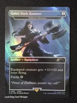 Gaia's Dark Hammer - Colossus Hammer (1866) Rainbow Foil Secret Lair Drop Foil - Image 1