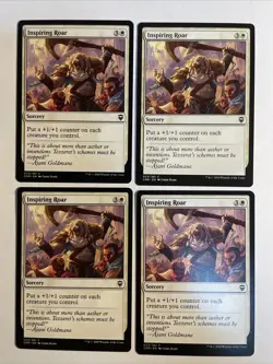 4x Mtg Commander Legends Inspiring Roar NM/M Magic The Gathering - Image 1