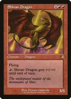 MTG SHIVAN DRAGON 329 EXC - DRAGO DI SHIVAN - DMR X EN - MAGIC - Image 1