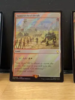 Mtg FIC Final Fantasy - Sunscorched Divide -NM SURGE FOIL - Image 1