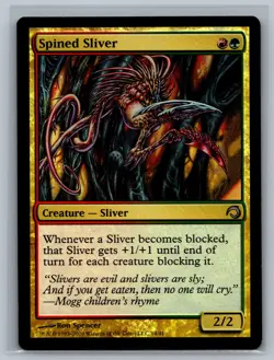 Magic MTG Premium Deck Series: Slivers Spined Sliver #14/41 Foil TCG CCG - Image 1