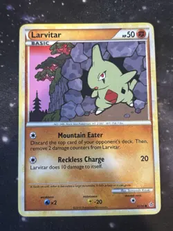 Larvitar - 50/95 - Common LP, English Pokemon Unleashed - Image 1