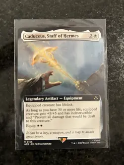 1x Caduceus, Staff of Hermes MTG Assassin’s Creed Extended Art Rare Nonfoil NM - Image 1