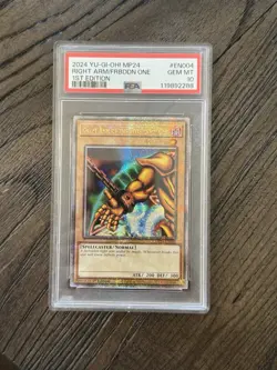 Yugioh PSA 10 RIGHT ARM OF THE FORBIDDEN ONE MP24-EN004 25TH ANNIVERSARY QCR - Image 1