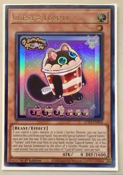 Yugioh! 1x Cupsy☆Yummy JUSH-EN016 Ultra Rare 1st Ed NM - Image 1