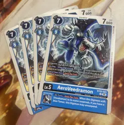 Digimon Card Game AeroVeedramon BT22-023 U Cyber Eden Playset Of 4 - Image 1