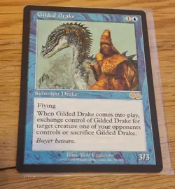 Magic: The Gathering Gilded Drake Card Urza's Saga 76/350 - Image 1