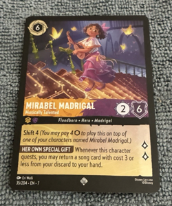Disney Lorcana Mirabel Madrigal Musically Talented Super Rare Foil Card 35/204 - Image 1