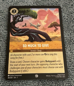 So Much to Give 38/204 Disney Lorcana Archazia's Island Common Foil Card - Image 1