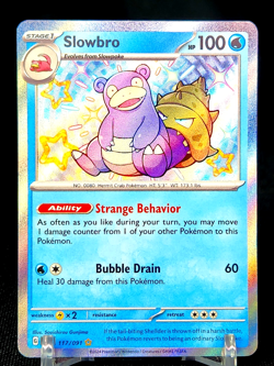 Slowbro 117/091 SV: Paldean Fates Baby Shiny Holo Pokemon Card - Image 1