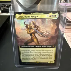 Celes, Rune Knight Extended Art FOIL: 0167: Final Fantasy MTG (NM) w/Toploader - Image 1