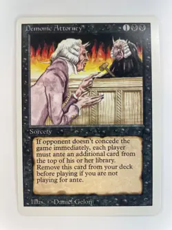 Demonic Attorney, Near Mint [Revised Edition] (MTG) Magic: The Gathering - Image 1