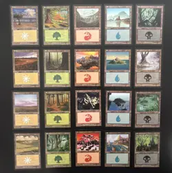 MTG 20X JAPANESE ODYSSEY BASIC LANDS SET FOREST PLAINS SWAMP ISLAND MOUNTAIN - Image 2