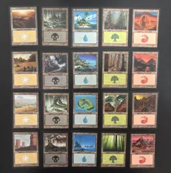 MTG 20X JAPANESE INVASION BASIC LANDS SET FOREST PLAINS SWAMP ISLAND MOUNTAIN - Image 2