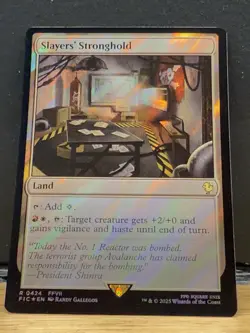 Mtg FIC Final Fantasy - Slayers’ Stronghold -NM SURGE FOIL - Image 1
