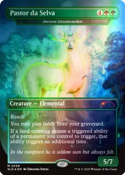 1x - Pastor da Selva [Ancient Greenwarden] FOIL - Secret Lair - NM MTG - Image 1