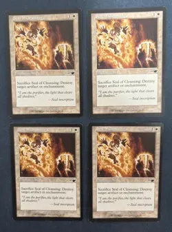 MTG 4X NEMESIS SEAL OF CLEANSING MAGIC THE GATHERING ENGLISH WHITE COMMON - Image 5