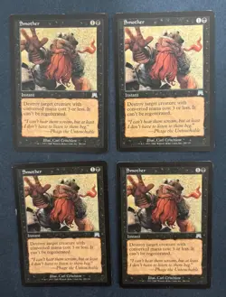 MTG 4X ONSLAUGHT SMOTHER MAGIC THE GATHERING BLACK UNCOMMON CARD INSTANT - Image 5