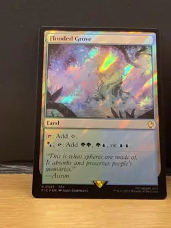 Mtg FIC Final Fantasy - Flooded Grove-NM SURGE FOIL - Image 1