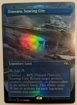 MTG FOIL (Borderless) "Otawara, Soaring City" NM NEO - Free Shipping - Image 1