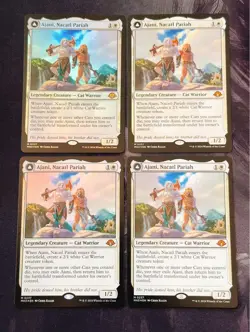 Ajani Nacatl Pariah Magic The Gathering MTG Foil Set of 4 Used - Image 1