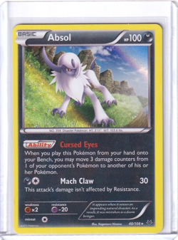 Absol Holo Rare #40 Pokemon Roaring Skies 2015 TCG - Image 1