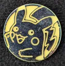 Pokemon Pikachu Flip Coin Rare Waving TCG Vintage Yellow - Image 3