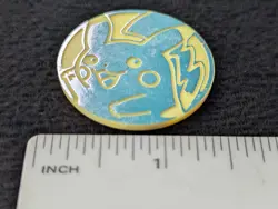 Pokemon Pikachu Flip Coin Rare Waving TCG Vintage Yellow - Image 4