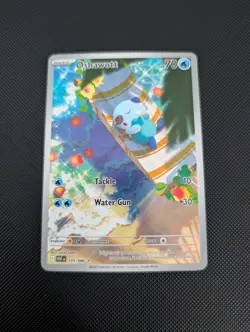 POKEMON - OSHAWOTT - 105/086 - ILLUSTRATION RARE - S&V WHITE FLARE - NM - Image 1