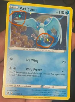 🌀 Articuno 036/195 Silver Tempest Pokemon 2022 Cosmos Holo 2 HD GALAXY SWIRL 🌀 - Image 1