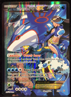 Pokemon Kyogre EX 6/34 Team Aqua 2015 Double Crisis Nintendo LP - Image 1