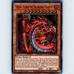 Yugioh Uria, Lord of Searing Flames SDSA-EN042 1st Ed Ultra Rare Holo - NM 💎 - Image 1