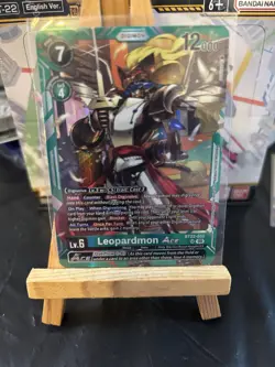 Digimon BT22 Cyber Eden BT22-052 Leopardmon Ace Super Rare Card - Image 1