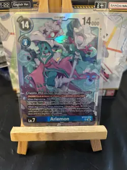Digimon BT22 Cyber Eden BT22-028 Ariemon Super Rare Card - Image 1