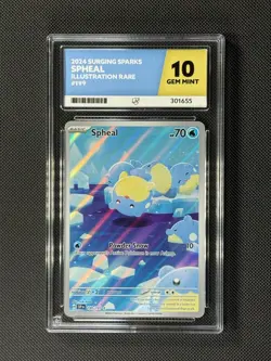 ACE 10 Spheal 199/191 IR Pokemon Card Sv08: Surging Sparks Holo GEM MINT - Image 1