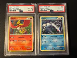 PSA 8 Graded NM-MT LUGIA #15 & HO-OH #9 2011 Call of Legends Holo Foil Rare Card - Image 1