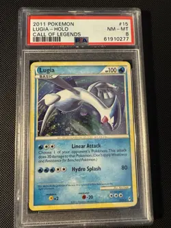 PSA 8 Graded NM-MT LUGIA #15 & HO-OH #9 2011 Call of Legends Holo Foil Rare Card - Image 3