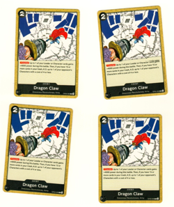 Set of 4 Dragon Claw OP05-095 Awakening of the New Era One Piece Trading Card - Image 1