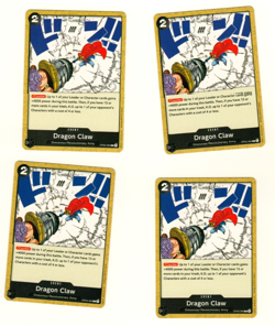Set of 4 Dragon Claw OP05-095 Awakening of the New Era One Piece Trading Card - Image 3