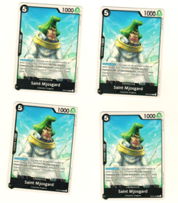 Set of 4 Saint Mjosgard OP05-089 Awakening of the New Era One Piece Trading Card - Image 1
