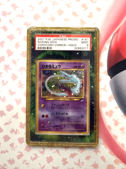 Pokemon Shining Mew CoroCoro Comics Japanese Promo Holo #151 PSA 9 Mint - Image 1