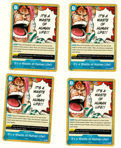 Set Of 4 It's A Waste Of Human Life OP05-058 One Piece Trading Card - Image 3