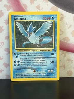Pokemon TCG Articuno 2/62 Fossil Holo Set Rare Card Vintage WOTC 1999 MP - Image 1
