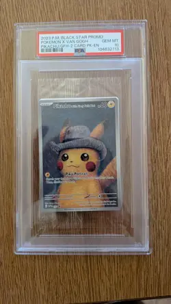 POKEMON PSA 10 SEALED VAN GOGH PIKACHU WITH GREY FELT HAT SVP 085 PROMO LOW POP - Image 1