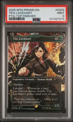 2025 MTG PROMOS PRO TOUR QUALIFER-TOP FINISHER #0002 TIFA LOCKHART PSA 9 - Image 1