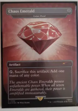 Chaos Emerald (Lotus Petal) Red 7032 Secret Lair Drop Sonic Bonus MTG NM FOIL - Image 1